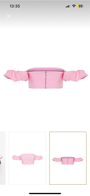 s Beden pembe Renk Trendyolmilla fırfırlı pembe crop