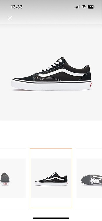 Vans old skool unisex siyah sneaker
