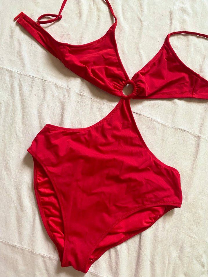 Kırmızı Askılı Mayokini Mayo - Görsel 2