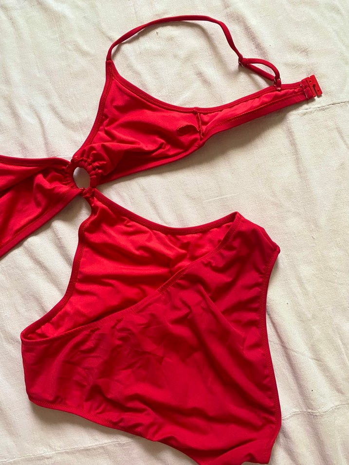 Kırmızı Askılı Mayokini Mayo - Görsel 3