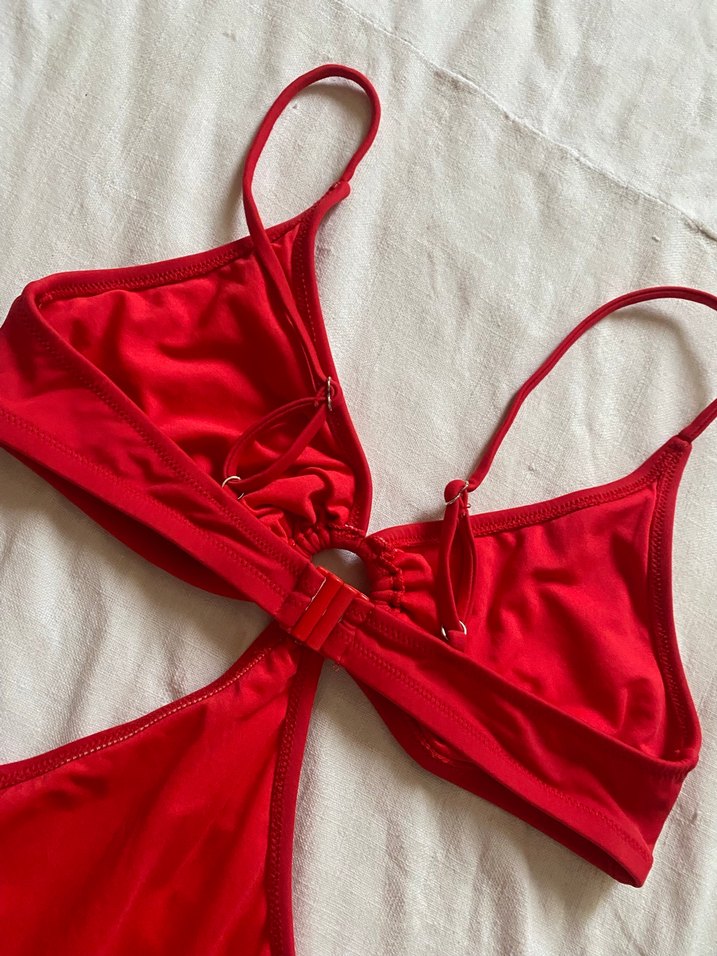 Kırmızı Askılı Mayokini Mayo - Görsel 4