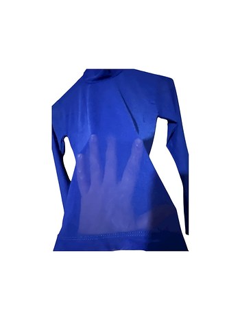 Mavi Çocuk tul bogazlı bluz - Görsel 2