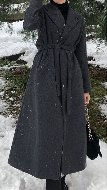 Gri kaşe kaban