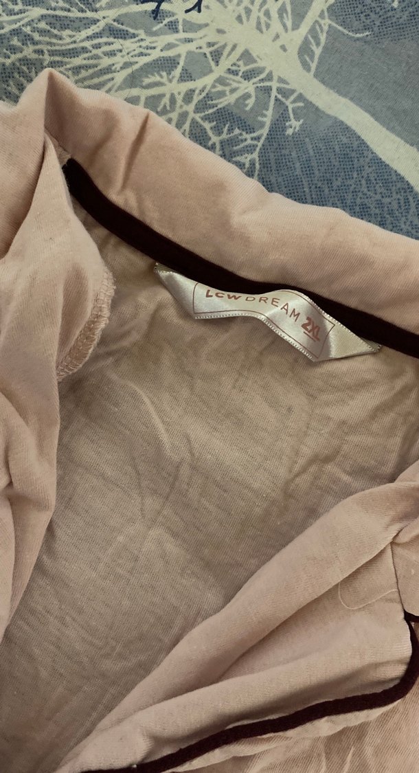 Düğmeli Uzun Kollu Pamuklu Kadın pijama üst - Görsel 2