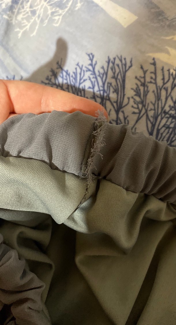 Gri Keten Pilili Uzun Etek - Görsel 4