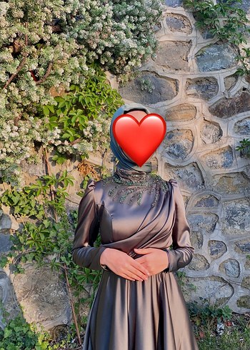 Abiye Uzun Kollu Drapeli Yeşil Abiye Elbise