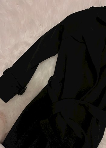 Siyah Kemerli Kadın Kaban - Görsel 2