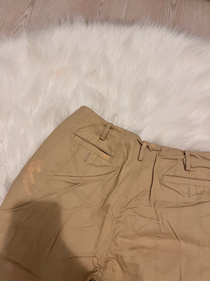 Bej Kadın Keten Kumaş Pantolon - Görsel 4