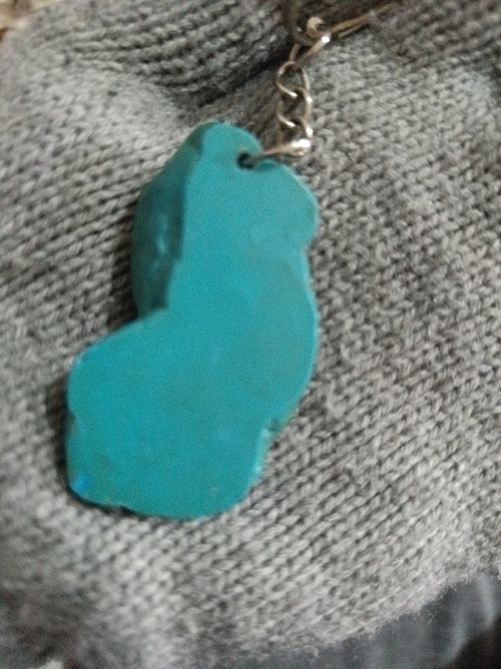 Turkuaz Bohem Yılan Desenli Kadın Kolye Ucu - Görsel 3