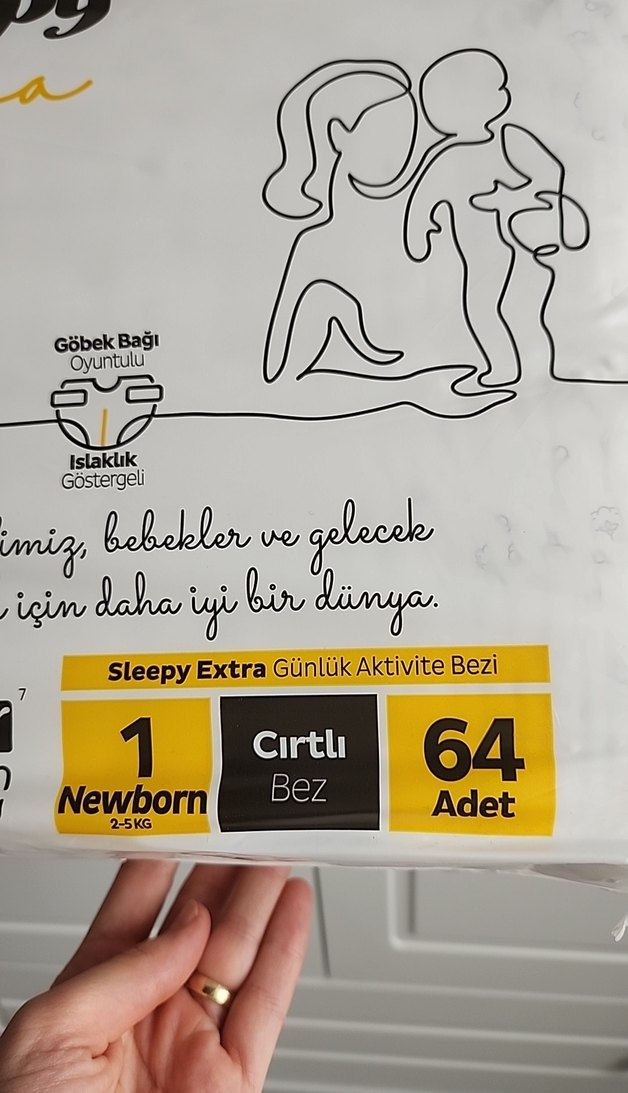 Sleepy Extra Yenidoğan Organik Bebek Bezi 64'lü 3 paket fiyatı - Görsel 2