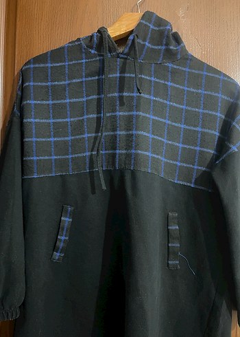 Diğer Kadın Siyah Ekose Desenli Sweatshirt
