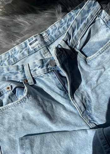 Bershka Acik Mavi Denim Jean