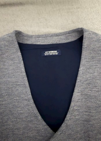 Gri Erkek Çocuk Düğmeli Yelek - Görsel 3