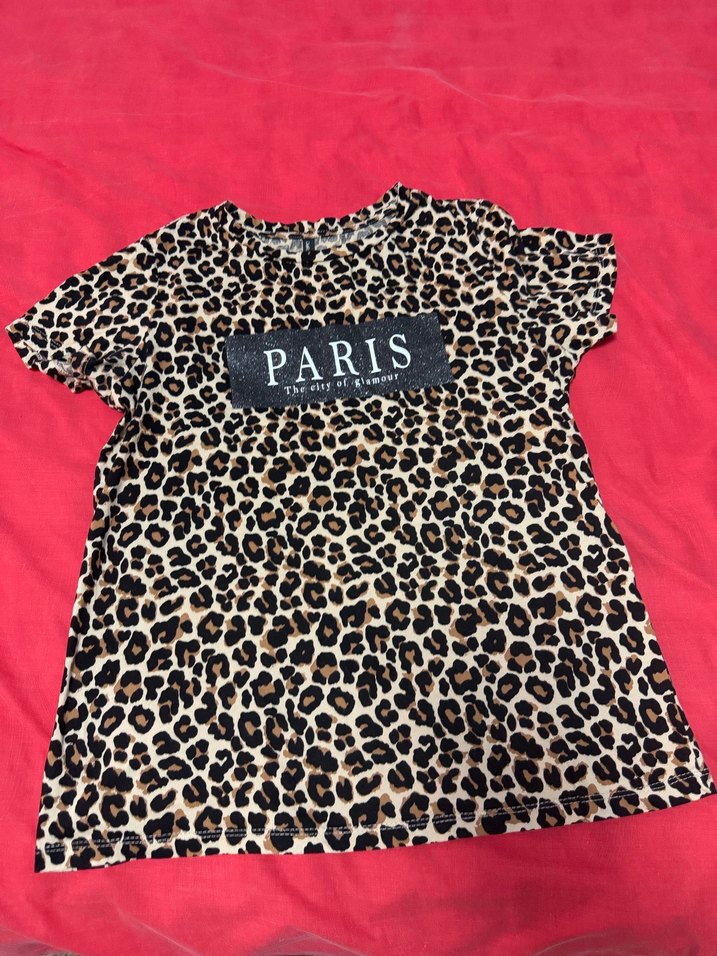 Leopar Desenli Baskılı Tişört - Görsel 5