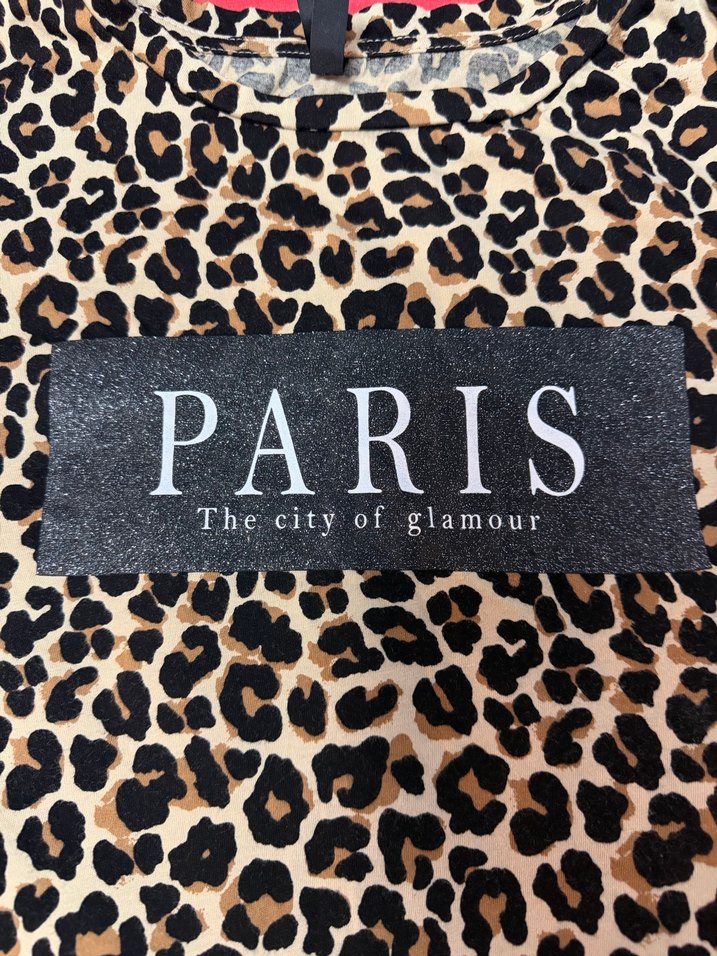 Leopar Desenli Baskılı Tişört - Görsel 2