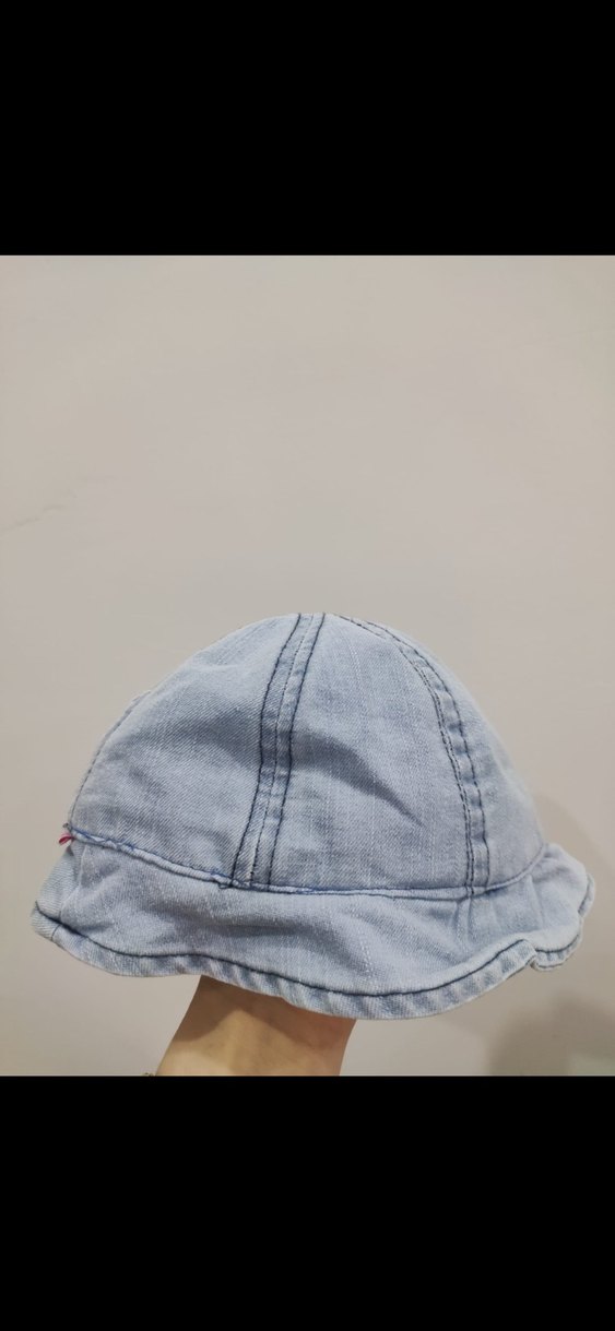 Çocuk Denim Düğmeli Şapka - Görsel 2