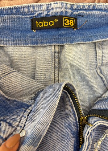 Gri Mavi Midi Boy Bol Kesim Kadın Kot Pantolon - Görsel 4