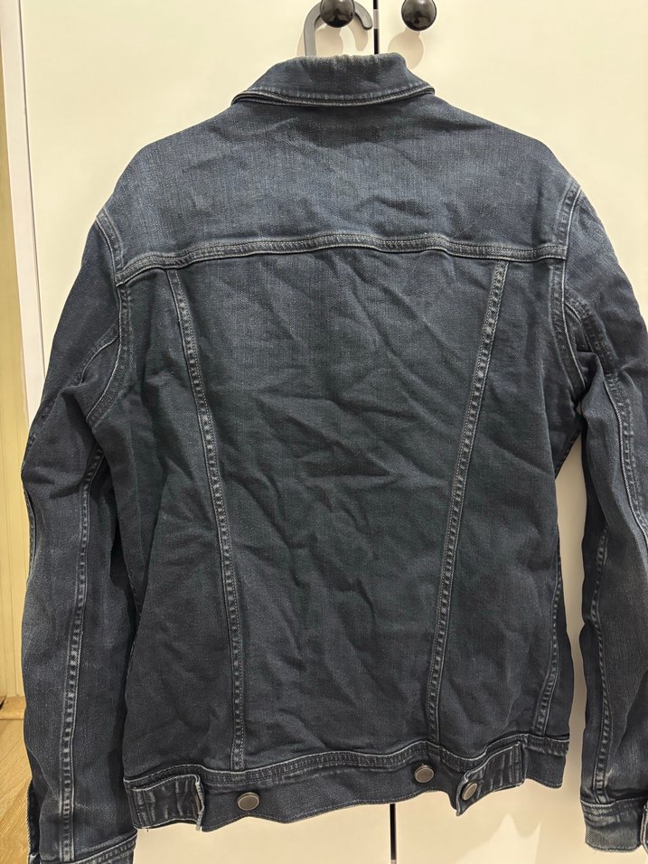 Düğmeli Gri Kadın Denim Ceket - Görsel 2