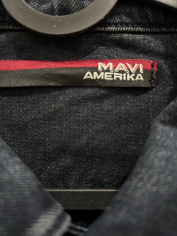 Düğmeli Gri Kadın Denim Ceket - Görsel 3