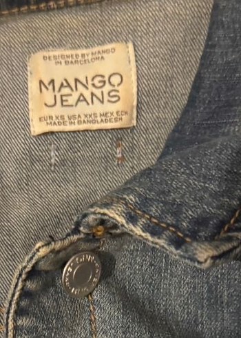 Düğmeli Mavi Kadın Denim Ceket - Görsel 7