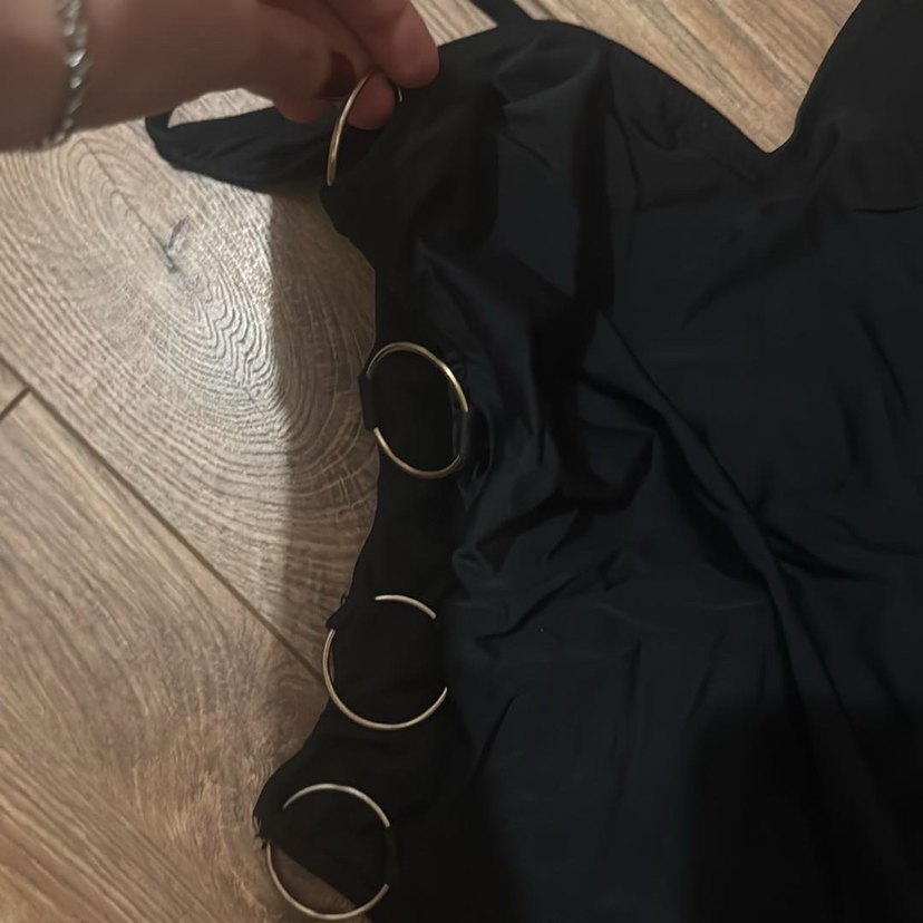 Zincir Detaylı Siyah Kadın Mayo zara - Görsel 2