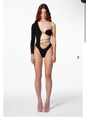 Kırmızı Tek Omuz Mayo Dilara fındıkoğlu body swimsuit - Görsel 2