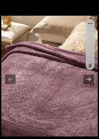 Bordo Düz Desen battaniye - Görsel 2