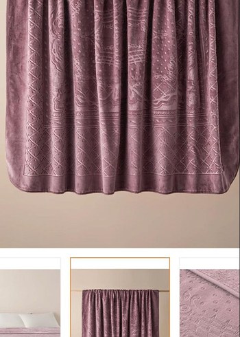 Bordo Düz Desen battaniye - Görsel 4