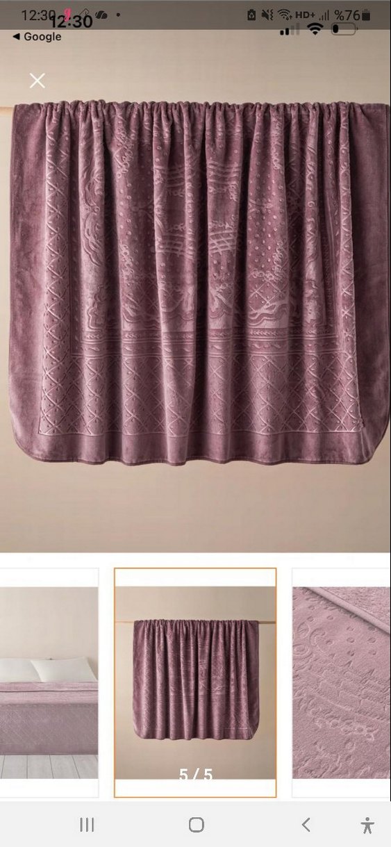 Bordo Düz Desen battaniye - Görsel 4