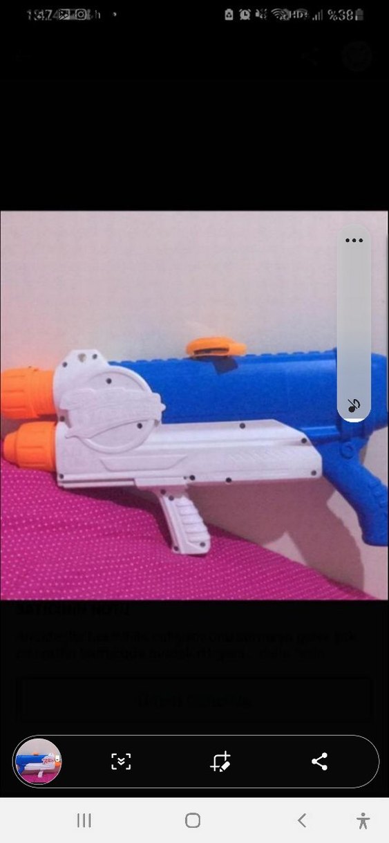 Renkli Mavi Su Tabancası - Görsel 2