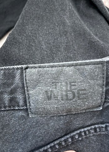 BERSHKA Siyah Bol Kesim Midi Kadın Kot Pantolon - Görsel 2