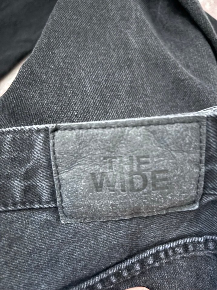 BERSHKA Siyah Bol Kesim Midi Kadın Kot Pantolon - Görsel 2