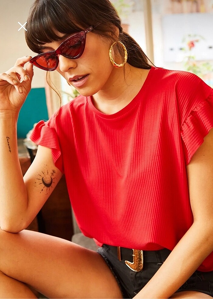 Olalook kırmızı tshirt - Görsel 2