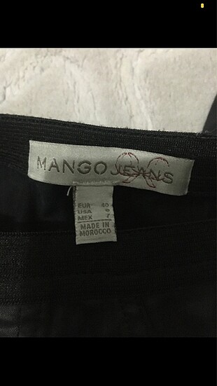 40 Beden Mango deri görünümlü pantolon