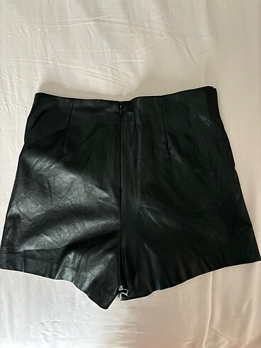 Zara Zara Deri Şort Etek