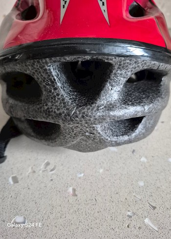 Kırmızı, Desenli,Kemerli 5 yaş üstü Kask - Görsel 5