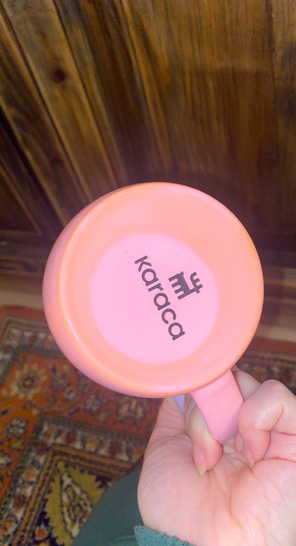 Pastel Mor-Pembe Seramik Kupa - Görsel 2