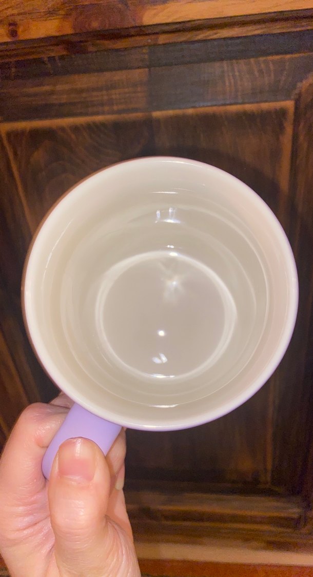 Pastel Mor-Pembe Seramik Kupa - Görsel 3