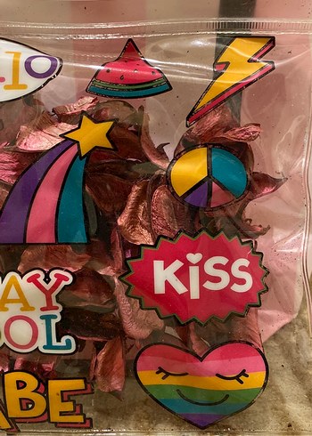 Renkli Pop Kültür Temalı Kadın Şeffaf Makyaj Çantası - Görsel 3