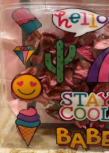 Renkli Pop Kültür Temalı Kadın Şeffaf Makyaj Çantası - Görsel 2