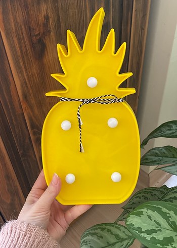 Sarı Ananas Tasarımlı Dekoratif Lamba - Görsel 2