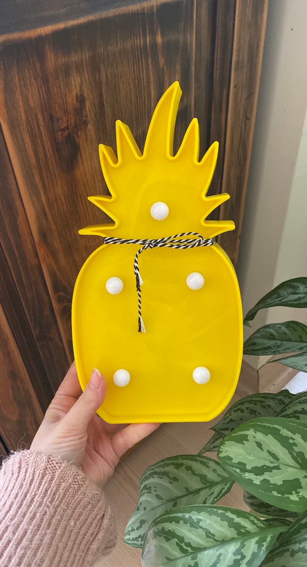 Sarı Ananas Tasarımlı Dekoratif Lamba - Görsel 2