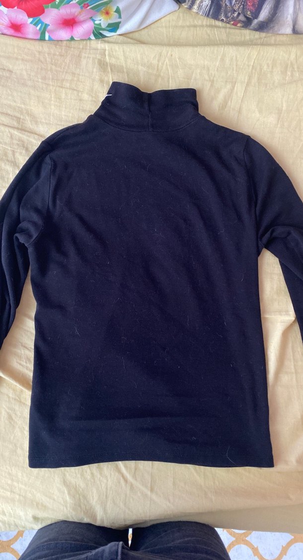 Kadın Siyah Yarım Balıkçı Triko Kazak - Görsel 5