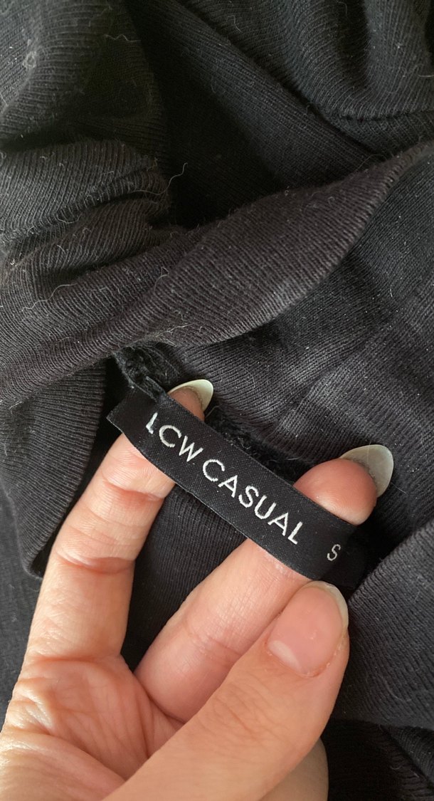 Kadın Siyah Yarım Balıkçı Triko Kazak - Görsel 4