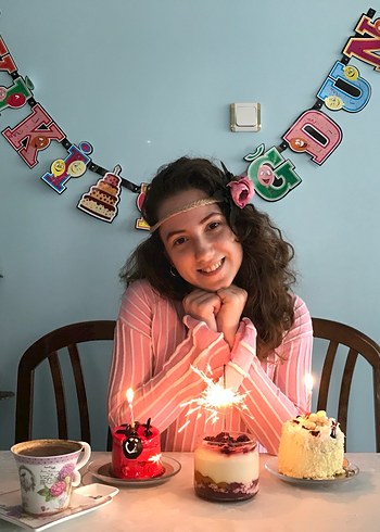 Bohem Koyu Pembe Örgü Kurdele Saç Aksesuarı - Görsel 2