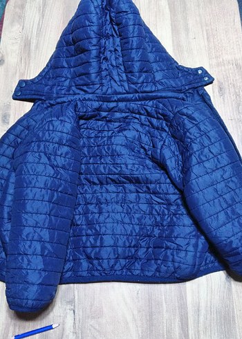 Koyu Mavi Bebek Polar Astarlı Kış Montu - Görsel 2