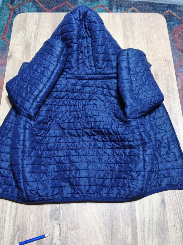 Koyu Mavi Bebek Polar Astarlı Kış Montu - Görsel 3