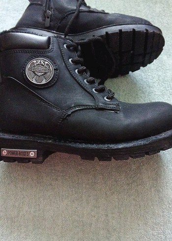 Siyah bayan Biker Botları Tokalı - Görsel 2