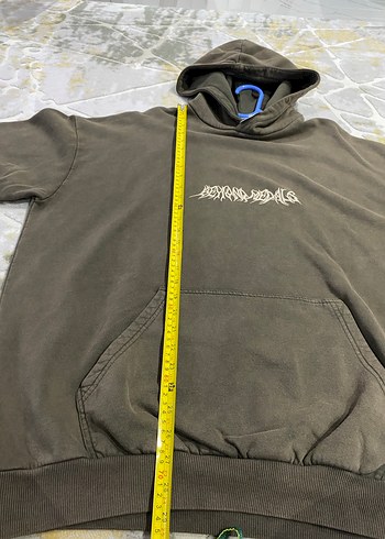 Kahverengi Kapüşonlu Oversize Sweatshirt - Görsel 5