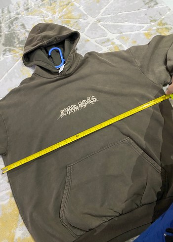 Kahverengi Kapüşonlu Oversize Sweatshirt - Görsel 6